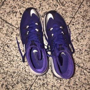 Purple Nike Zoom Clearout basketball shoes